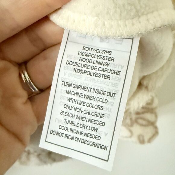 aLab Kendallie Flowers Birch Fleece Hoodie in Cream and Tan Floral - Size M - Picture 6 of 8